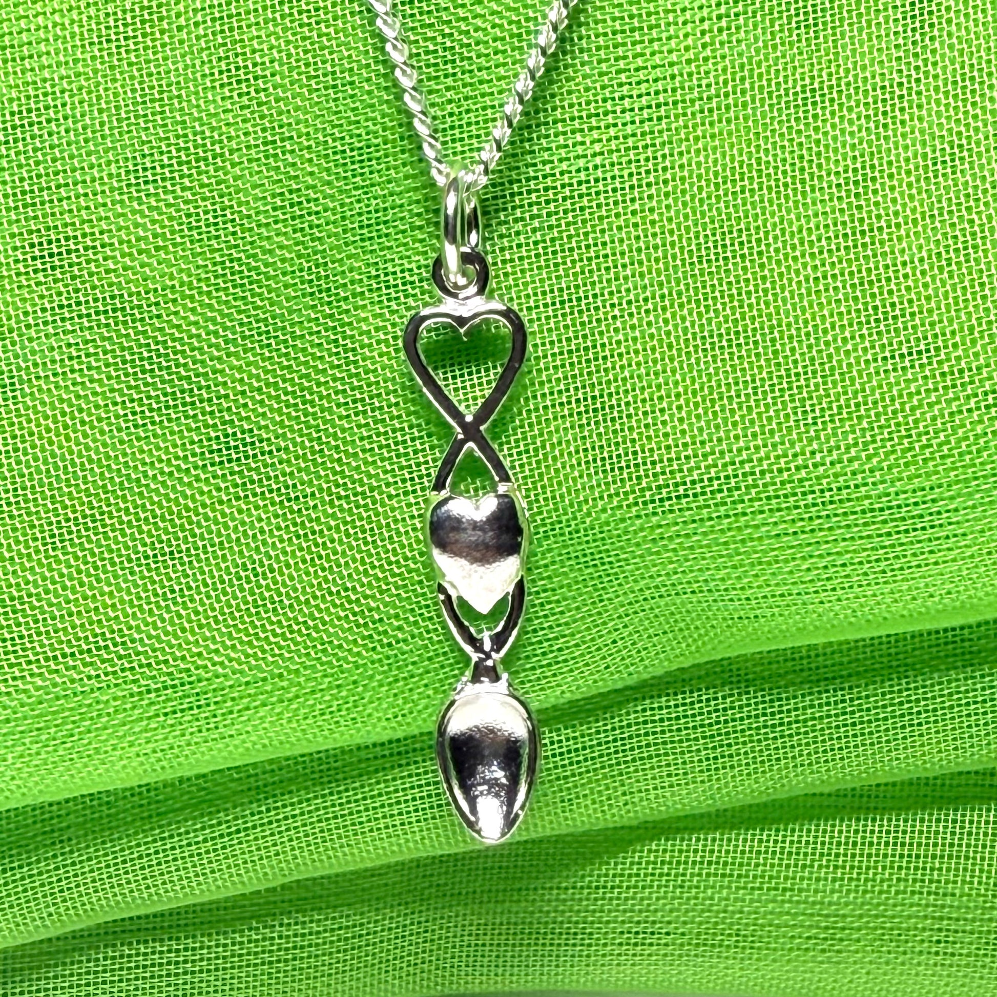 Love Spoon Necklace Sterling Silver Pendant