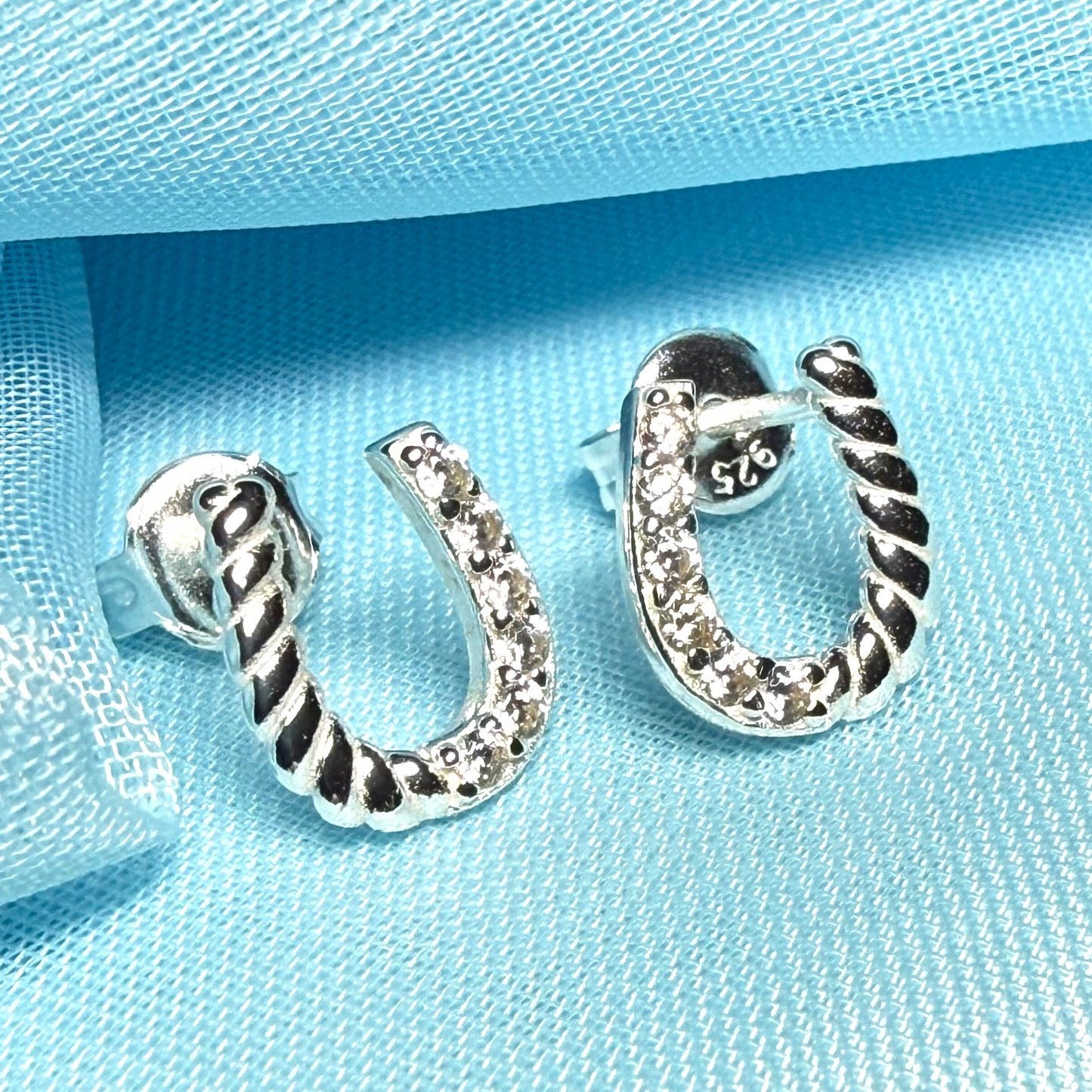 Lucky horseshoe earrings sterling silver