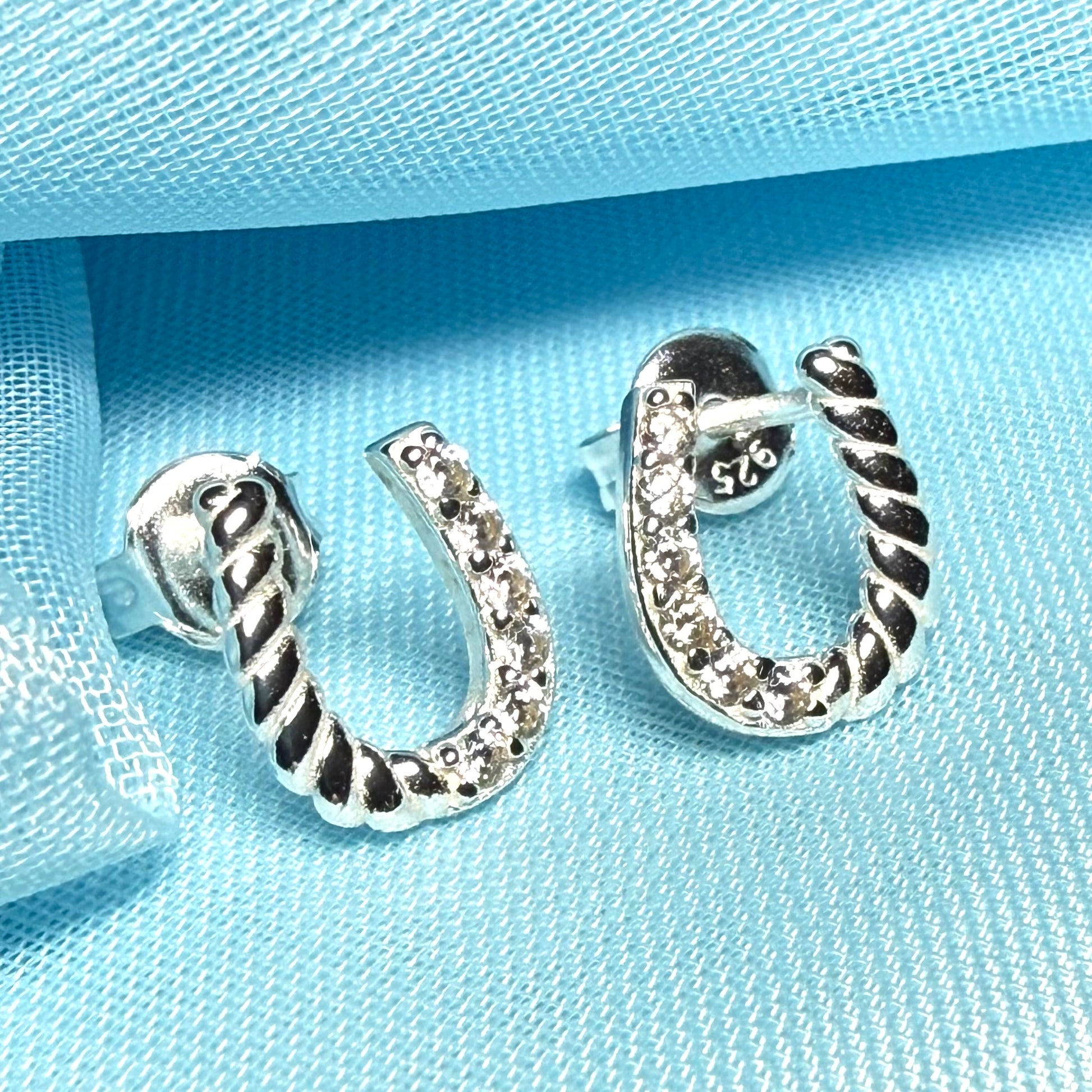 Lucky horseshoe earrings sterling silver
