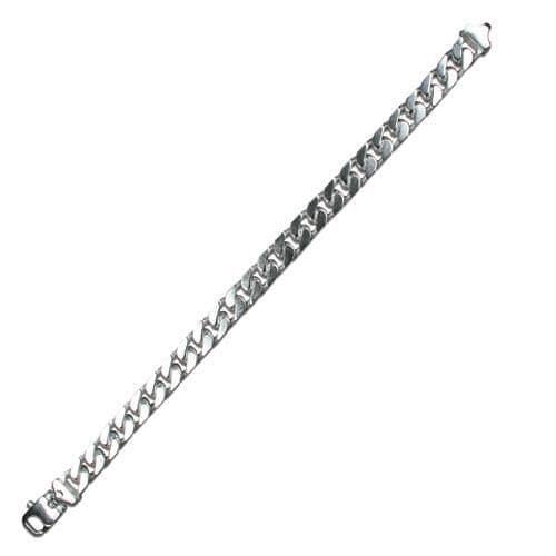 Men's Solid Heavy Sterling Silver Curb Bracelet