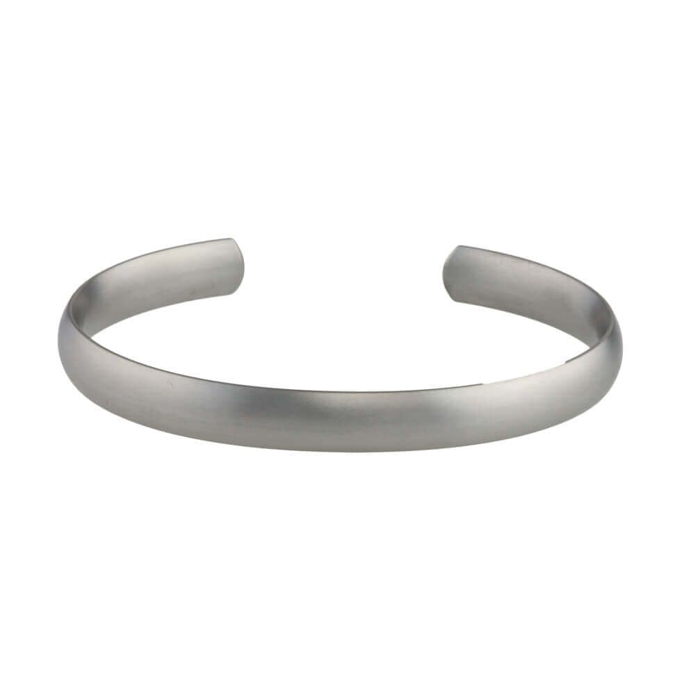 Men's Titanium Satin Finish 8mm Torque Bangle