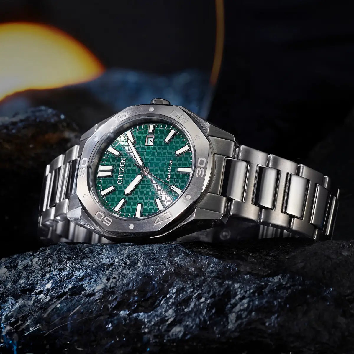 Men's Citizen watch green dial stainless steel Eco-drive BM7630 Men's Citizen watch green dial stainless steel Eco-drive BM7630