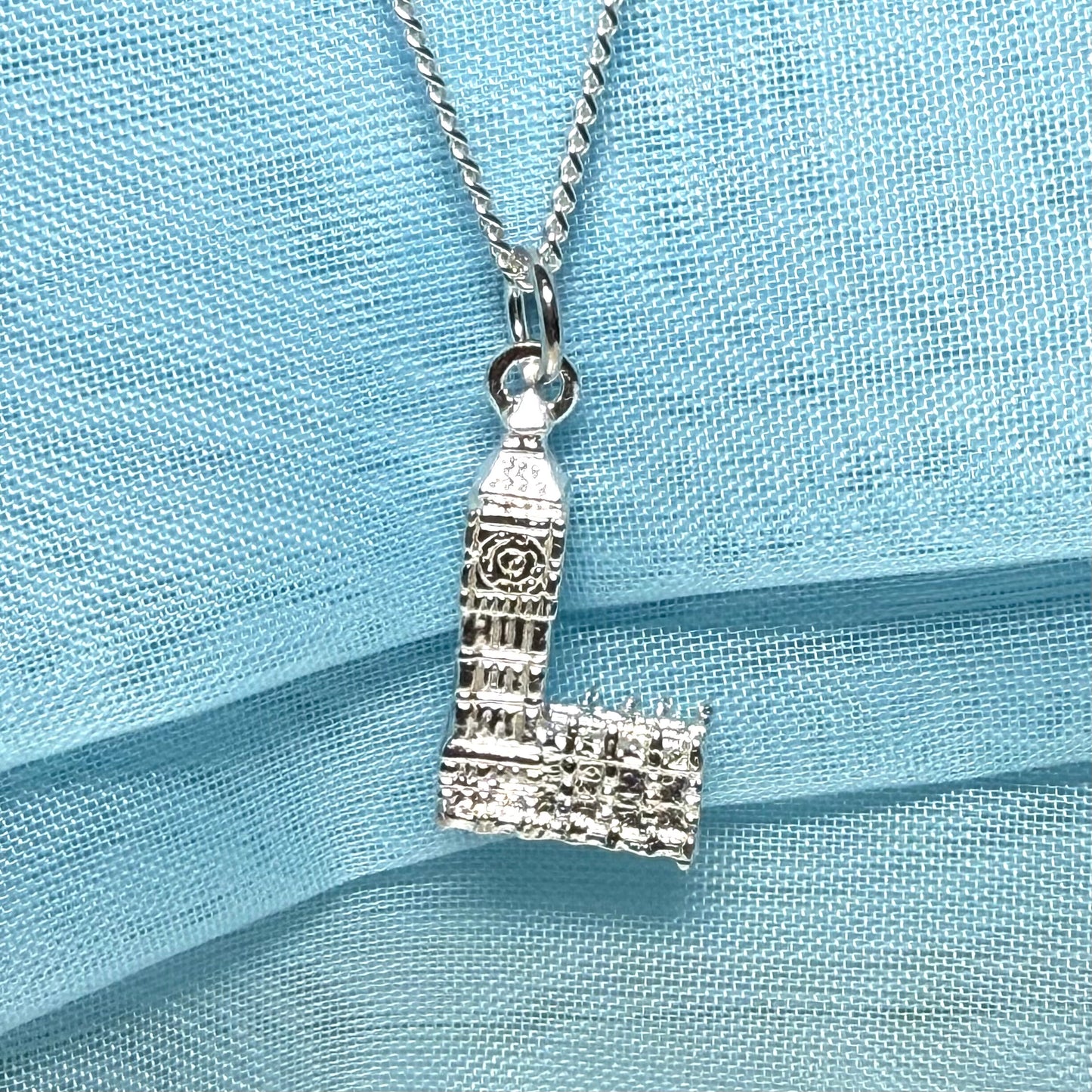 Men’s necklace Big Ben London solid sterling silver with a chain