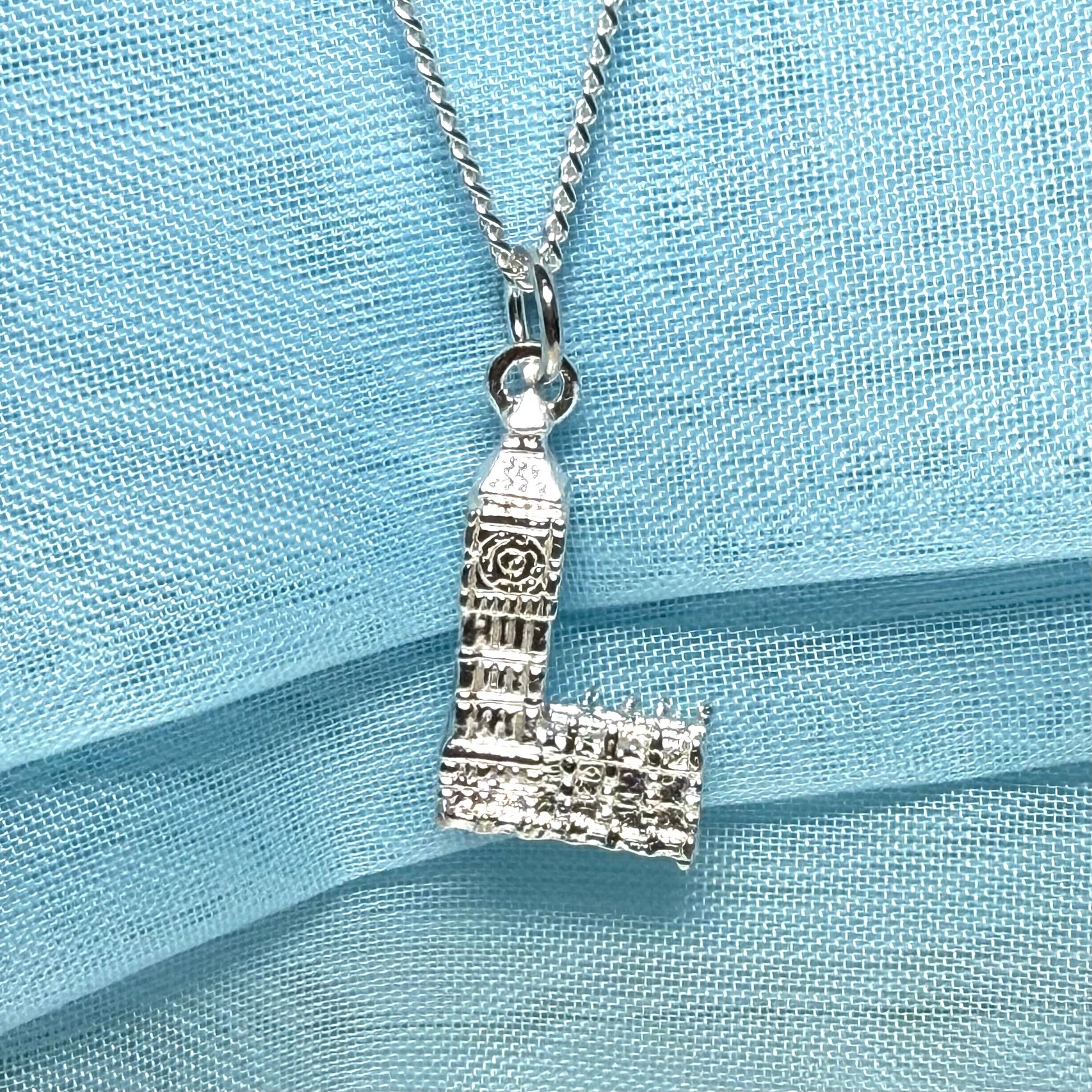 Men’s necklace Big Ben London solid sterling silver with a chain