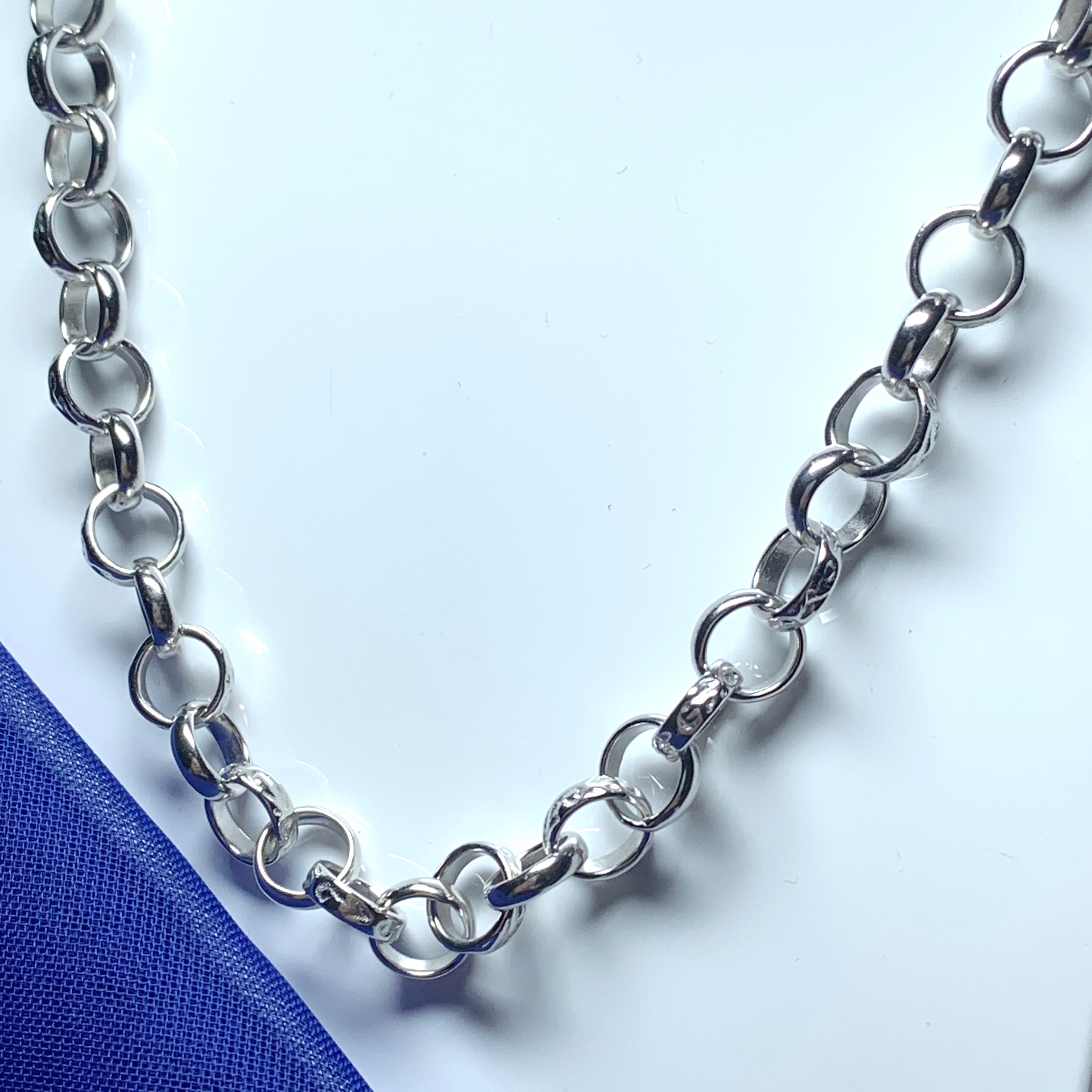 Mens silver sales belcher chain