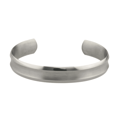 Men's titanium satin brush finish torque bangle 8 mm