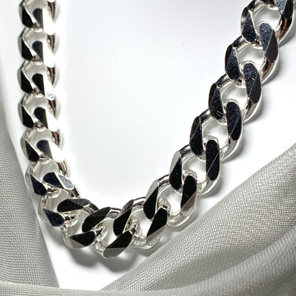 Men's solid 100g sterling silver extra heavyweight 20 inch curb necklace