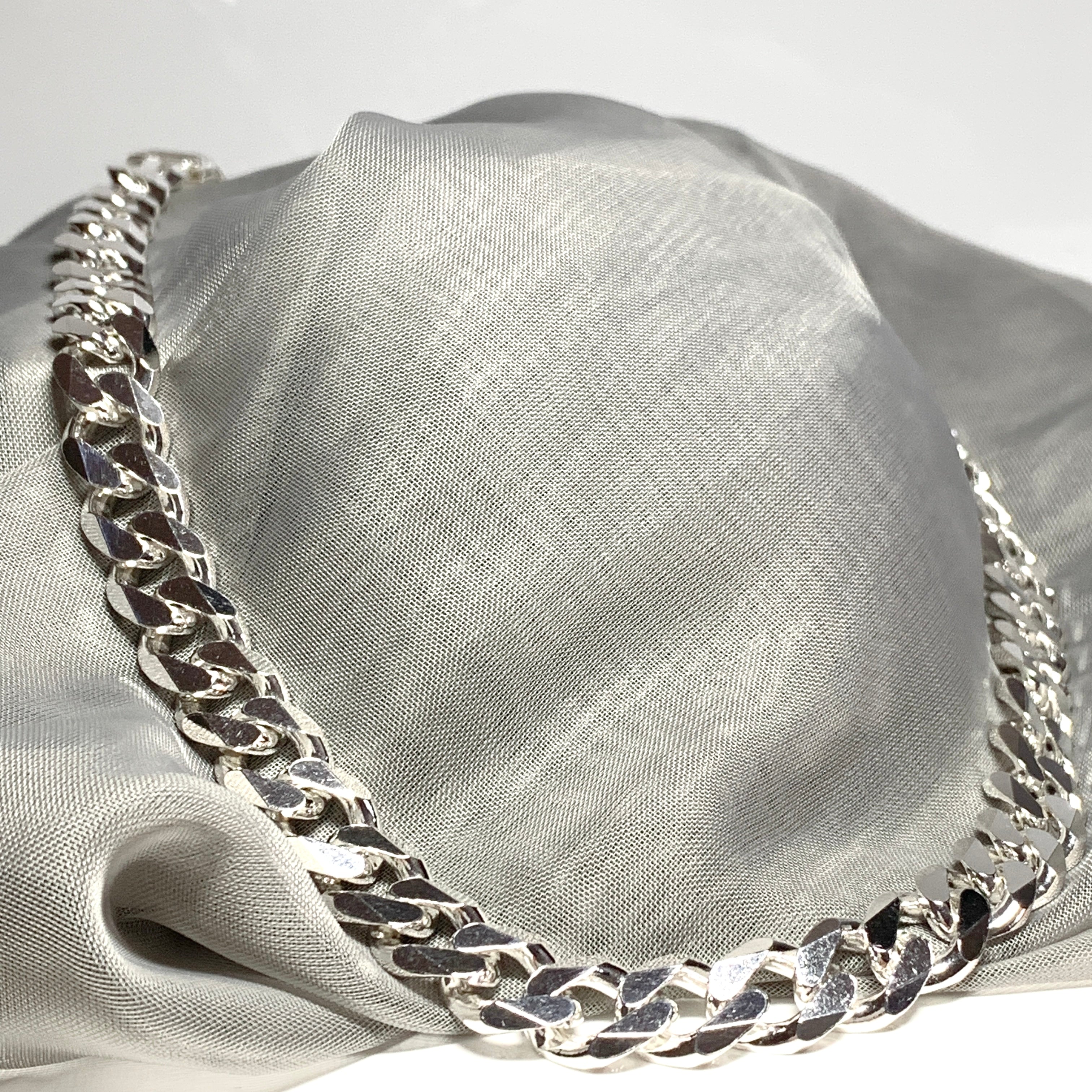 Mens 20 inch silver deals curb chain