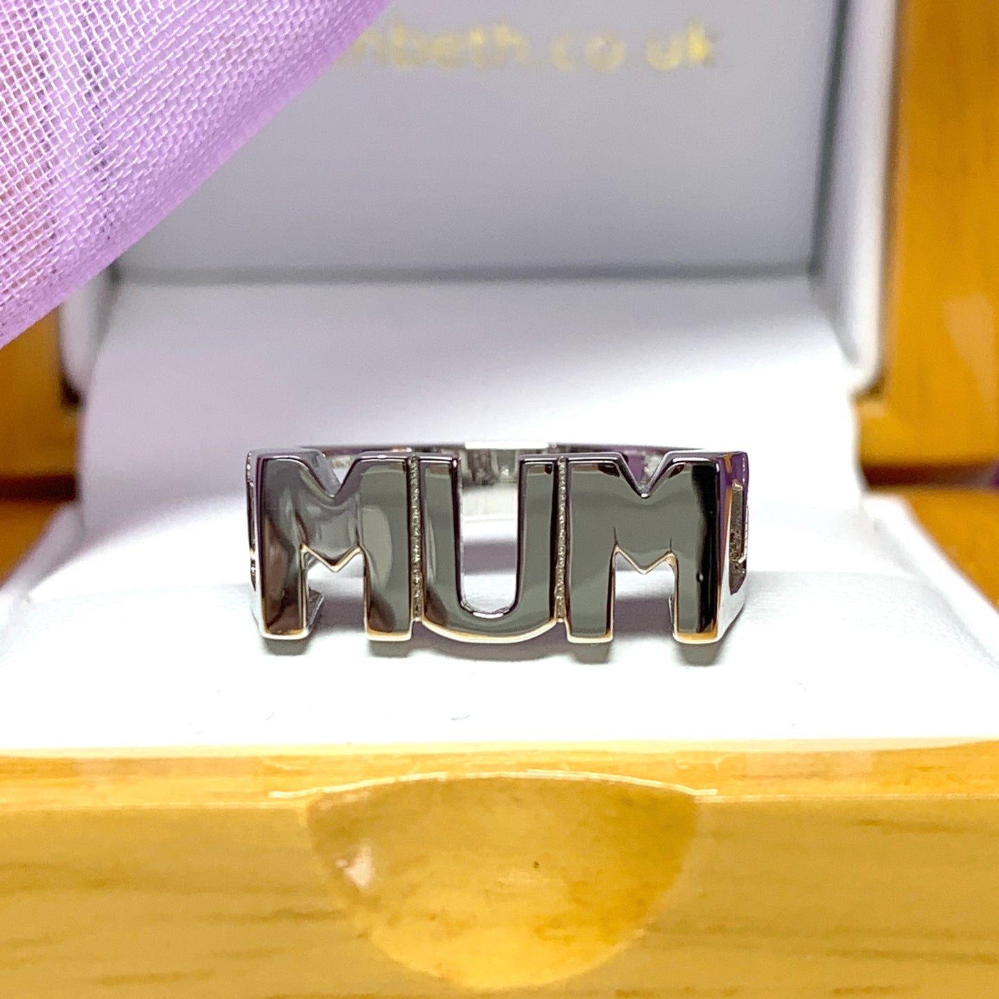 Mum ring sterling silver
