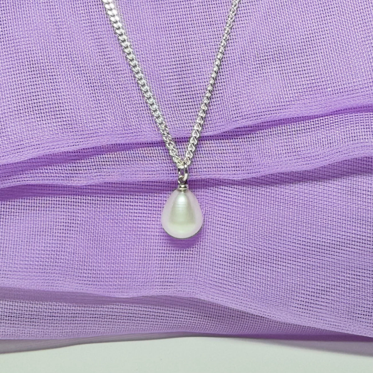 Necklace real freshwater cultured pearl dropped pendant with chain included