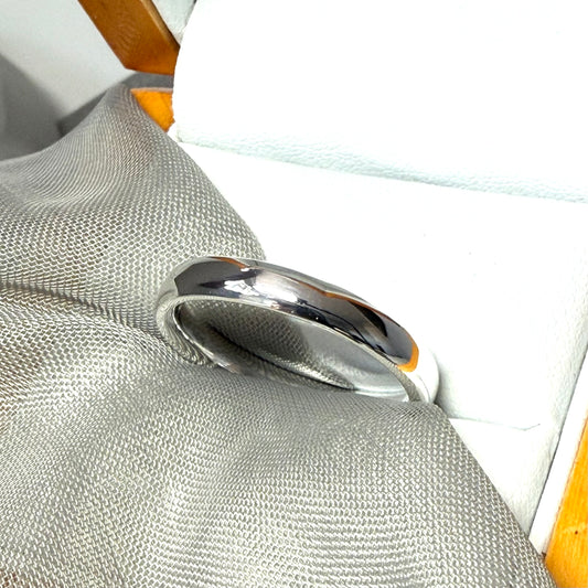 Polished Plain Sterling Silver Wedding Ring 3 mm Wide Rounded
