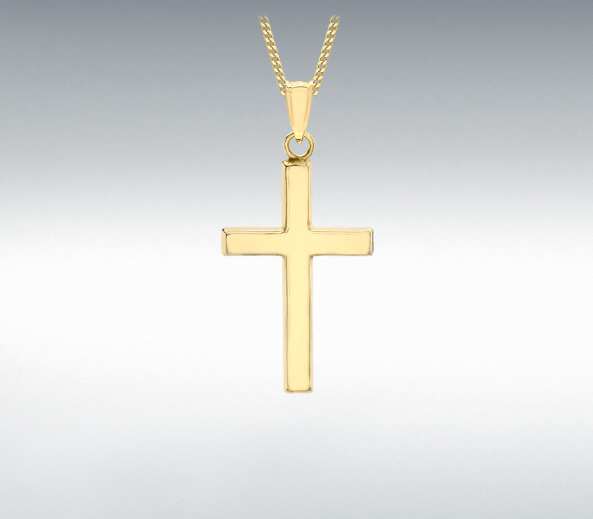 Polished plain polished yellow cross