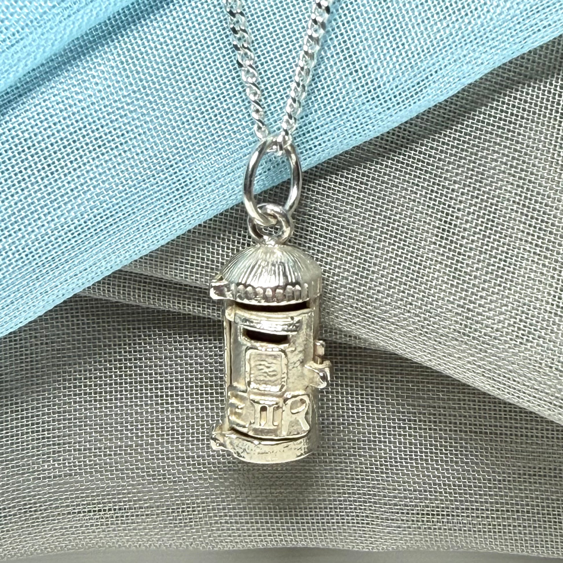 Post Box Solid Sterling Silver Necklace