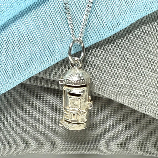 Post Box Solid Sterling Silver Necklace