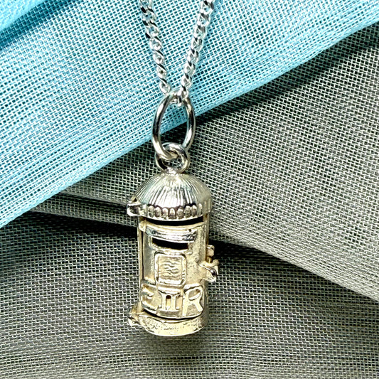 Post Box Solid Sterling Silver Necklace