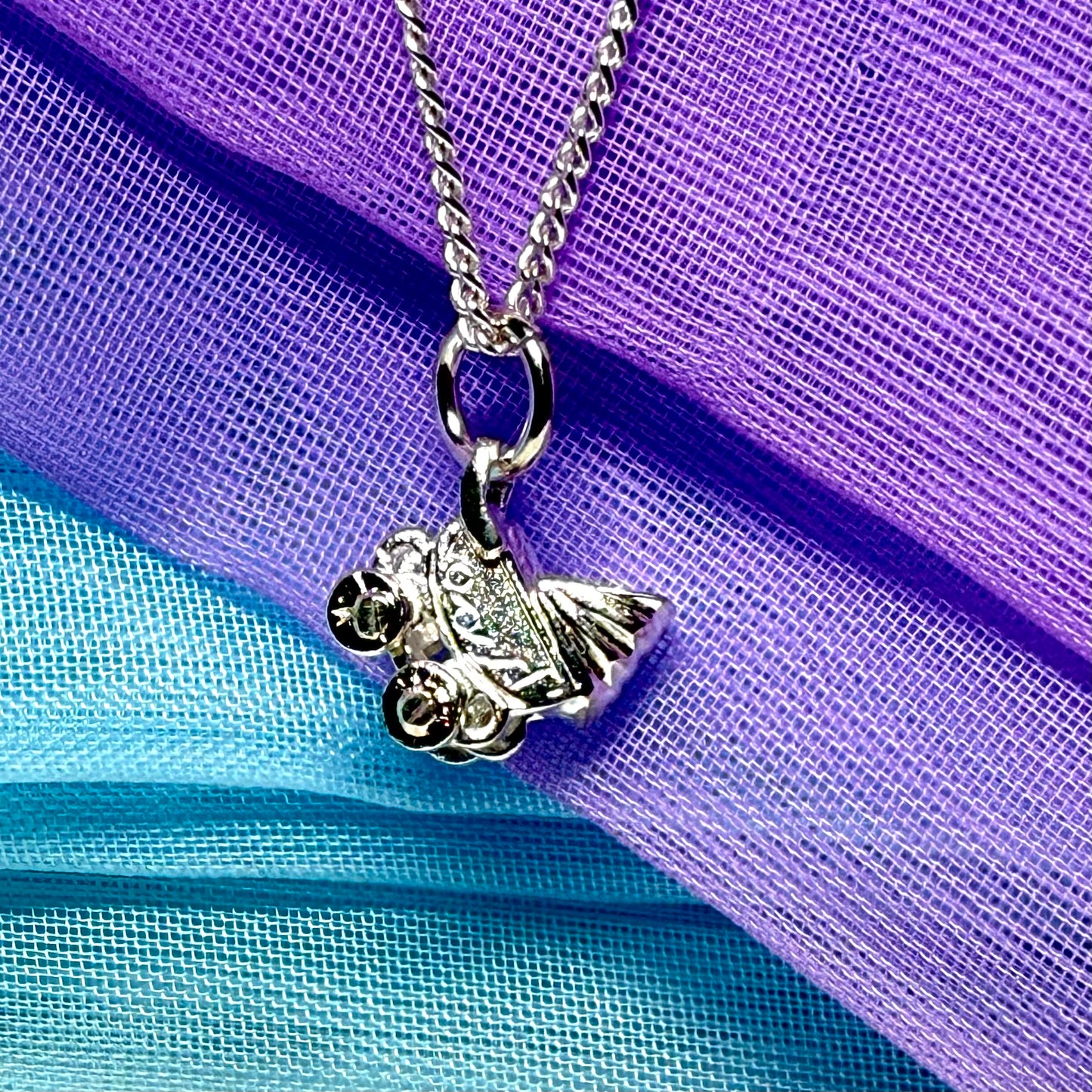 Pram Shaped Necklace Sterling Silver Pendant