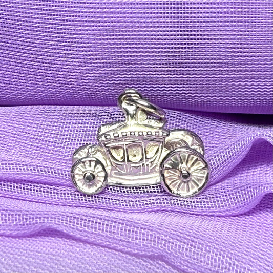 Queens Stage Coach Sterling Silver Charm