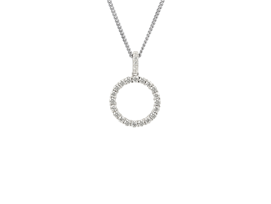 Real Circle of Life round necklace cubic zirconia pendant