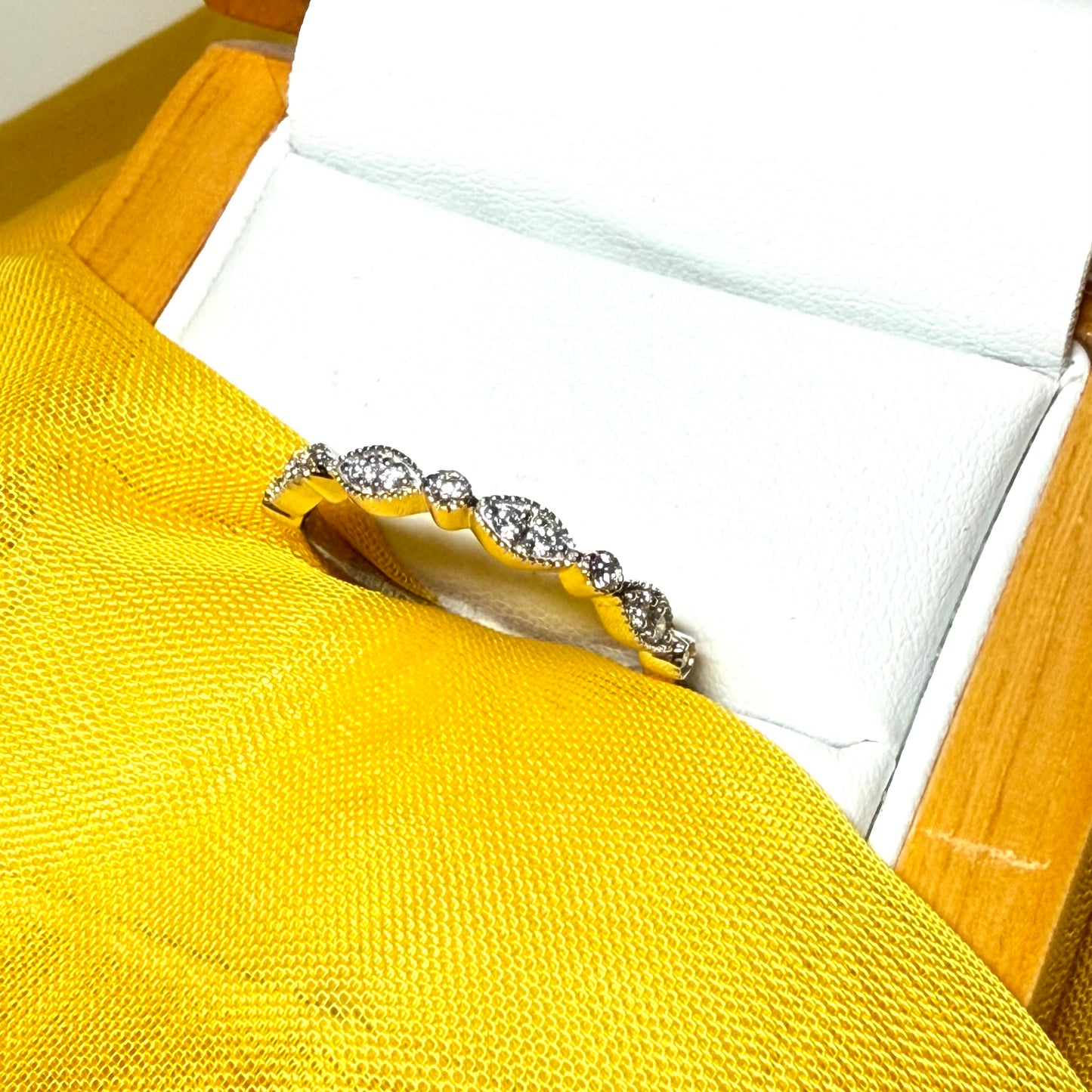 Real round cut diamond eternity ring white gold 17 points