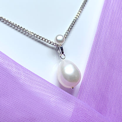 Real freshwater pearl double necklace