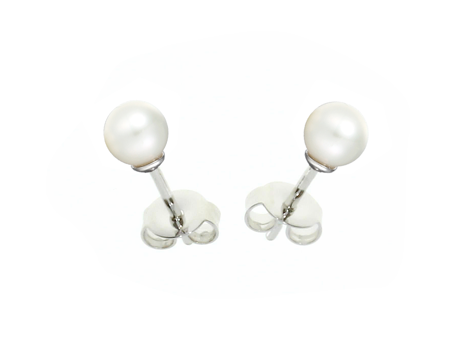 Real freshwater pearl sterling silver stud earrings