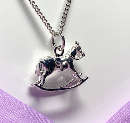 Rocking horse necklace sterling silver