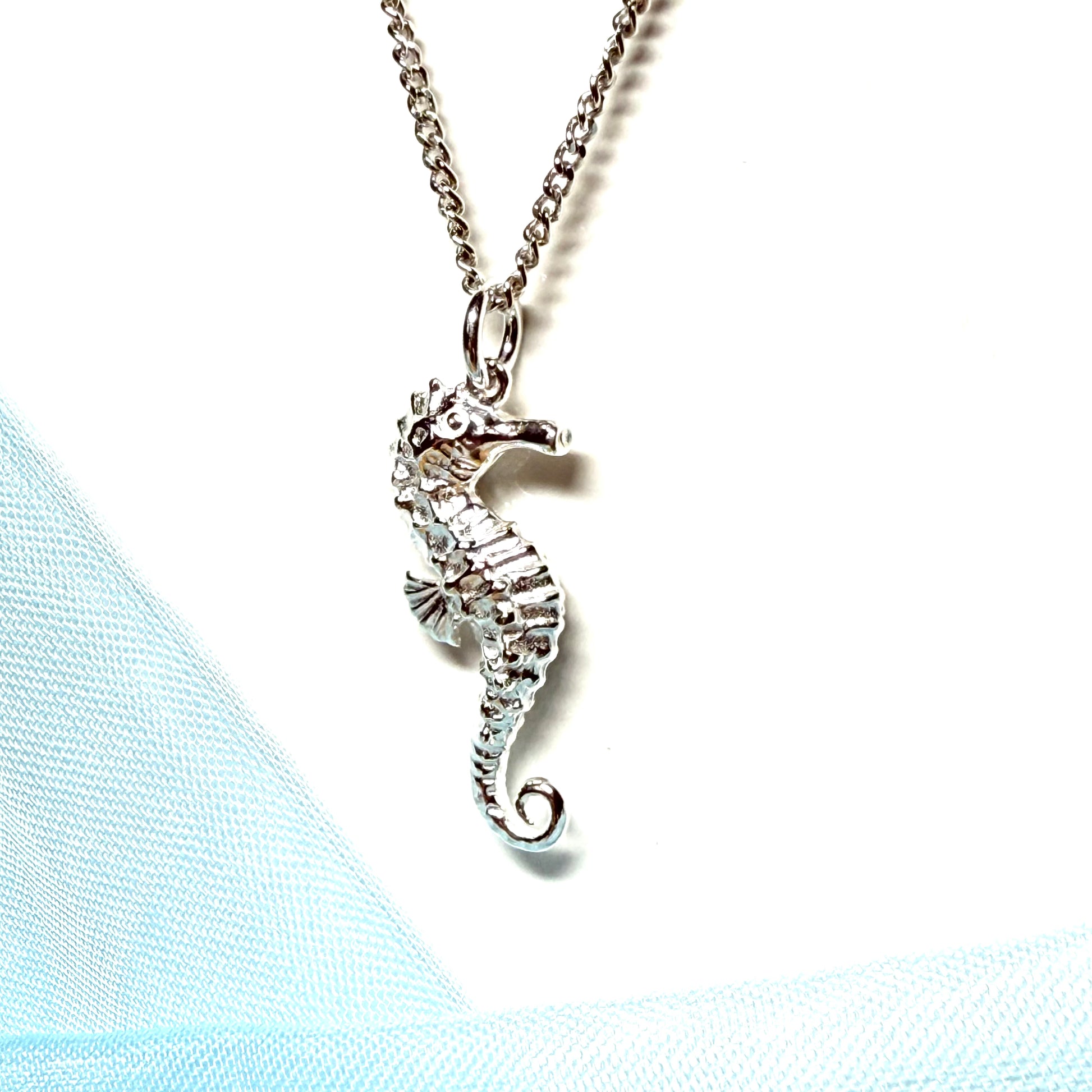 Seahorse Necklace Pendant Sterling Silver Including Chain