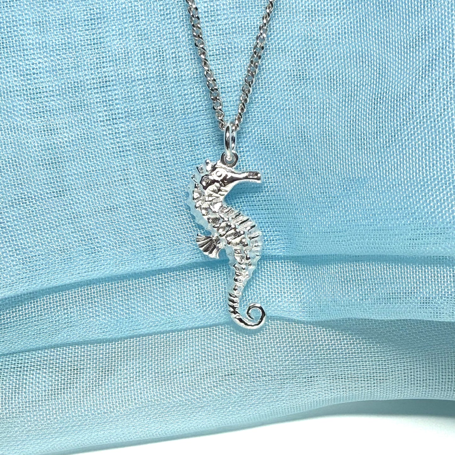 Seahorse Necklace Pendant Sterling Silver Including Chain