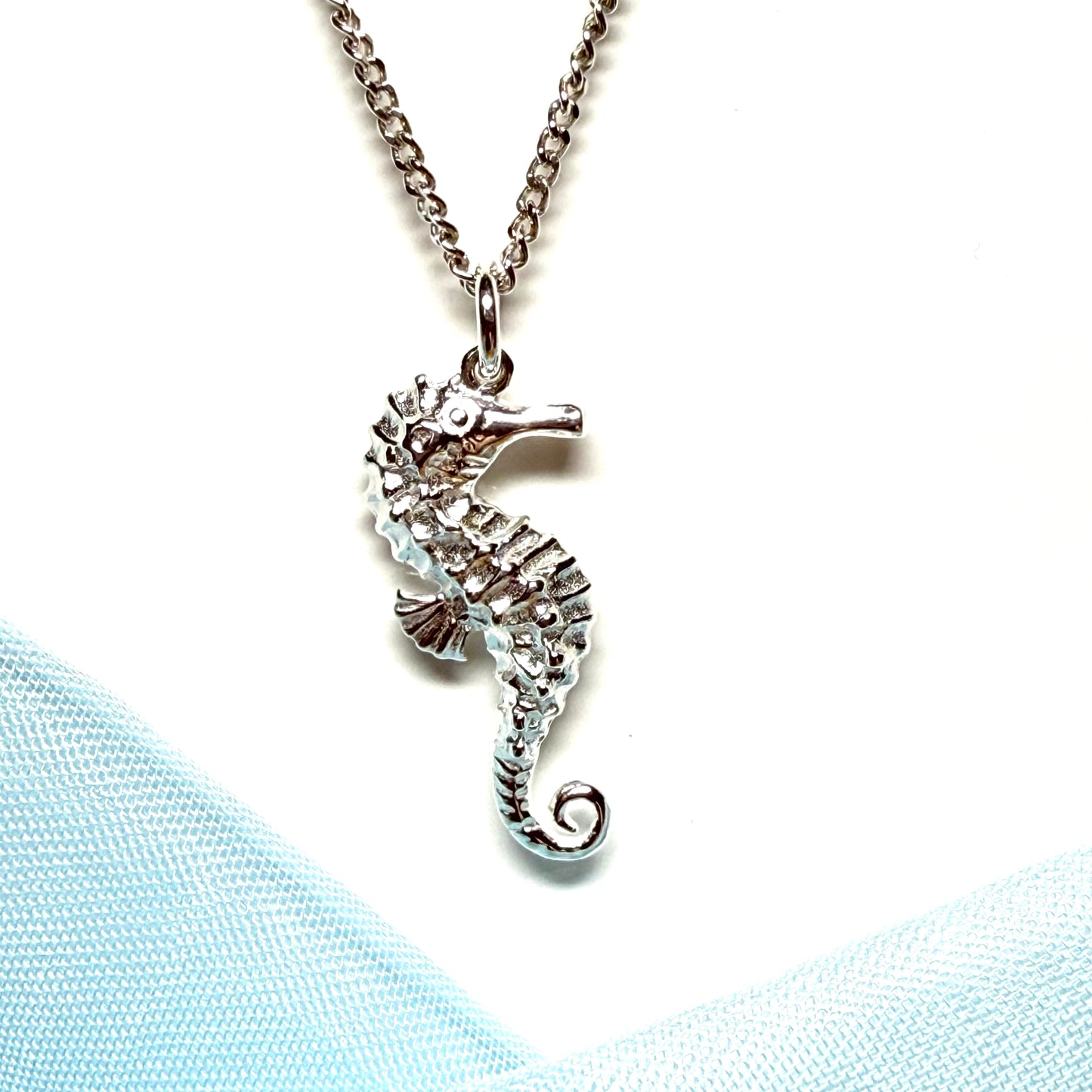 Seahorse Necklace Pendant Sterling Silver Including Chain