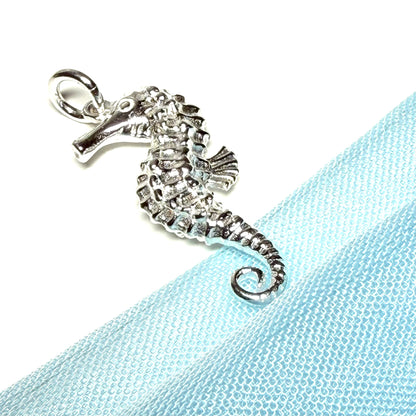 Seahorse Shaped Charm Sterling Silver