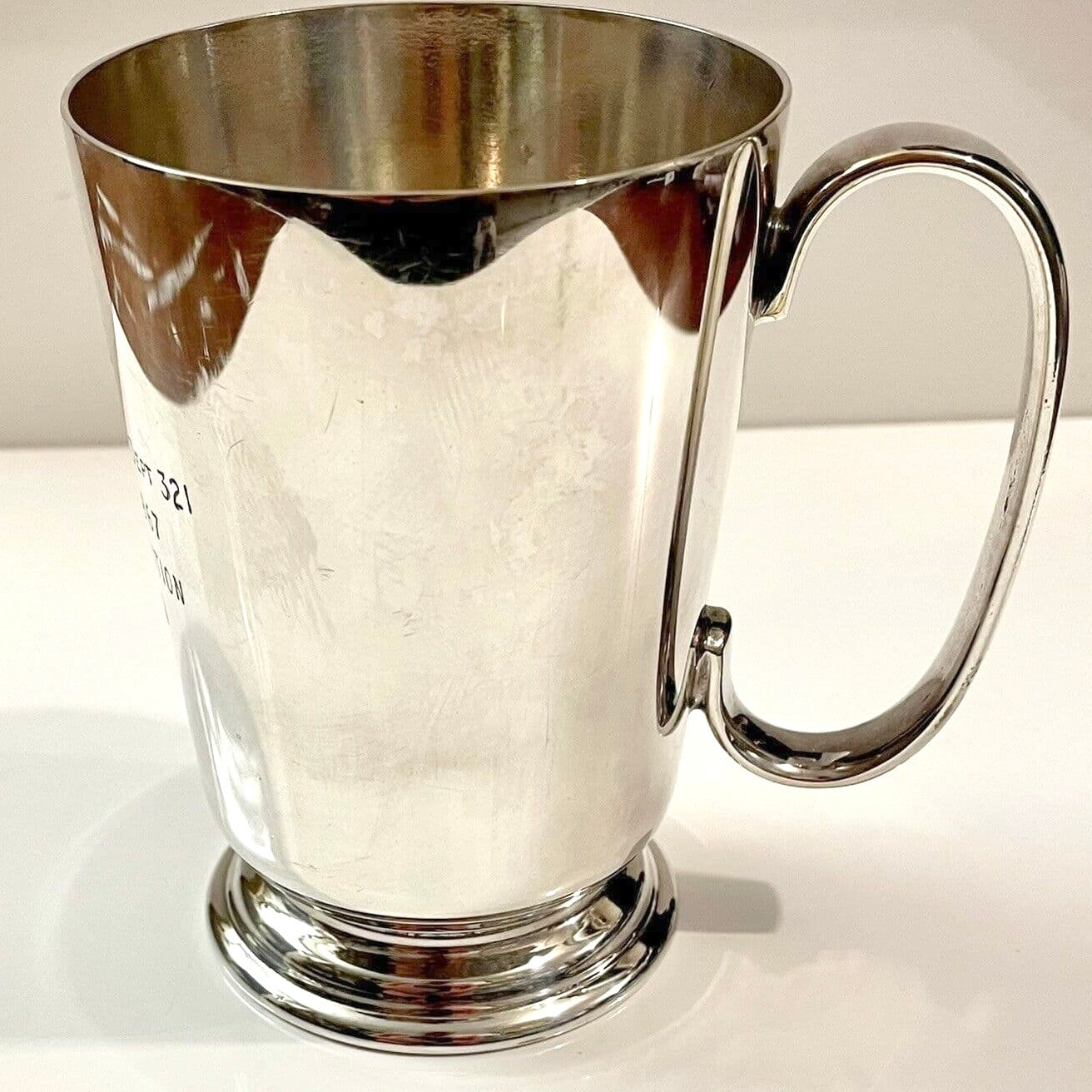 Silver Plated Cup Mug Goblet With Handle