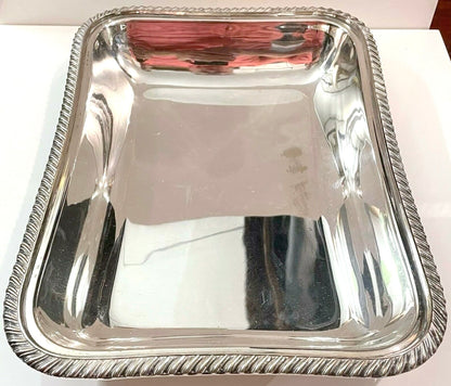 Silver plated serving tray - 11 inches x 8 inches - Pre Loved