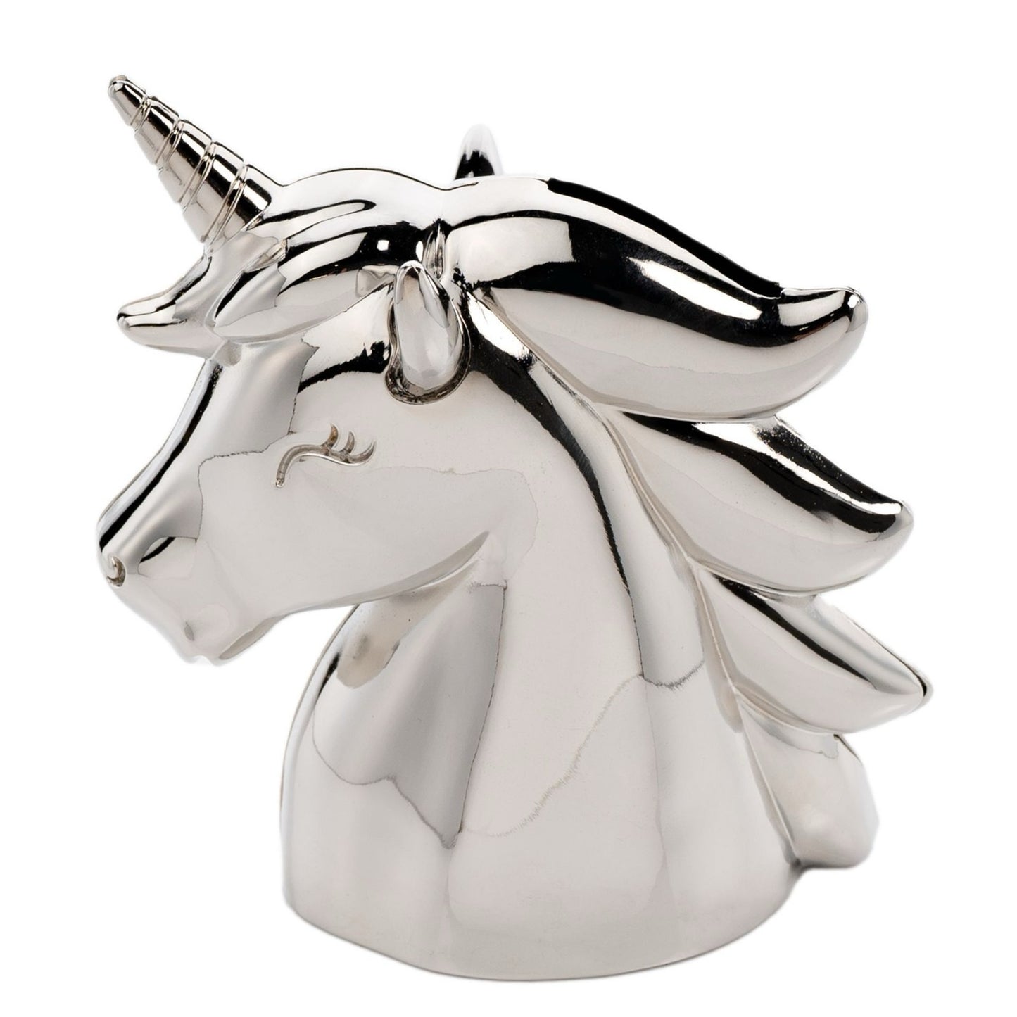 Silver Plated Unicorn Money Box Christening Gift