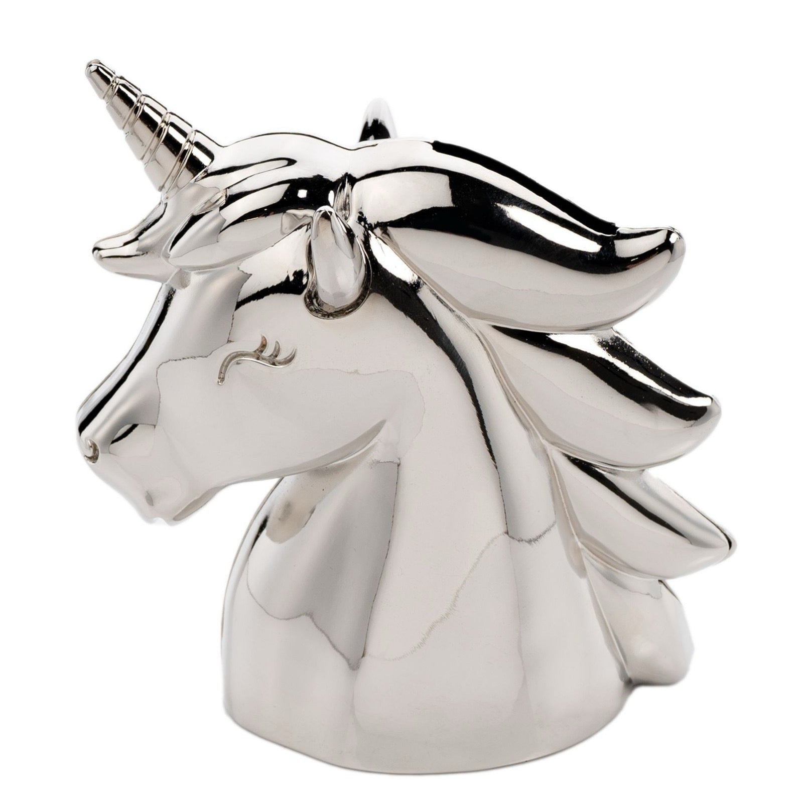 Silver Plated Unicorn Money Box Christening Gift
