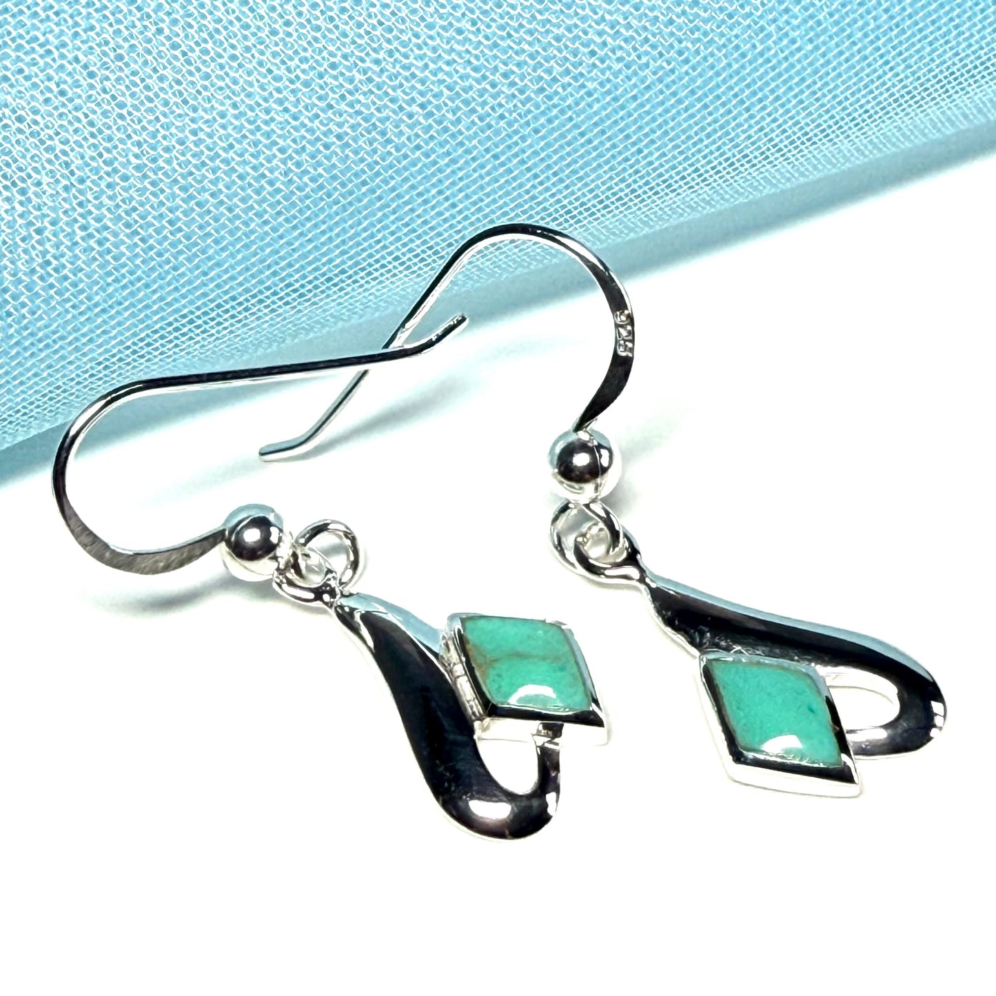 Sterling Silver Turquoise Drop Earrings