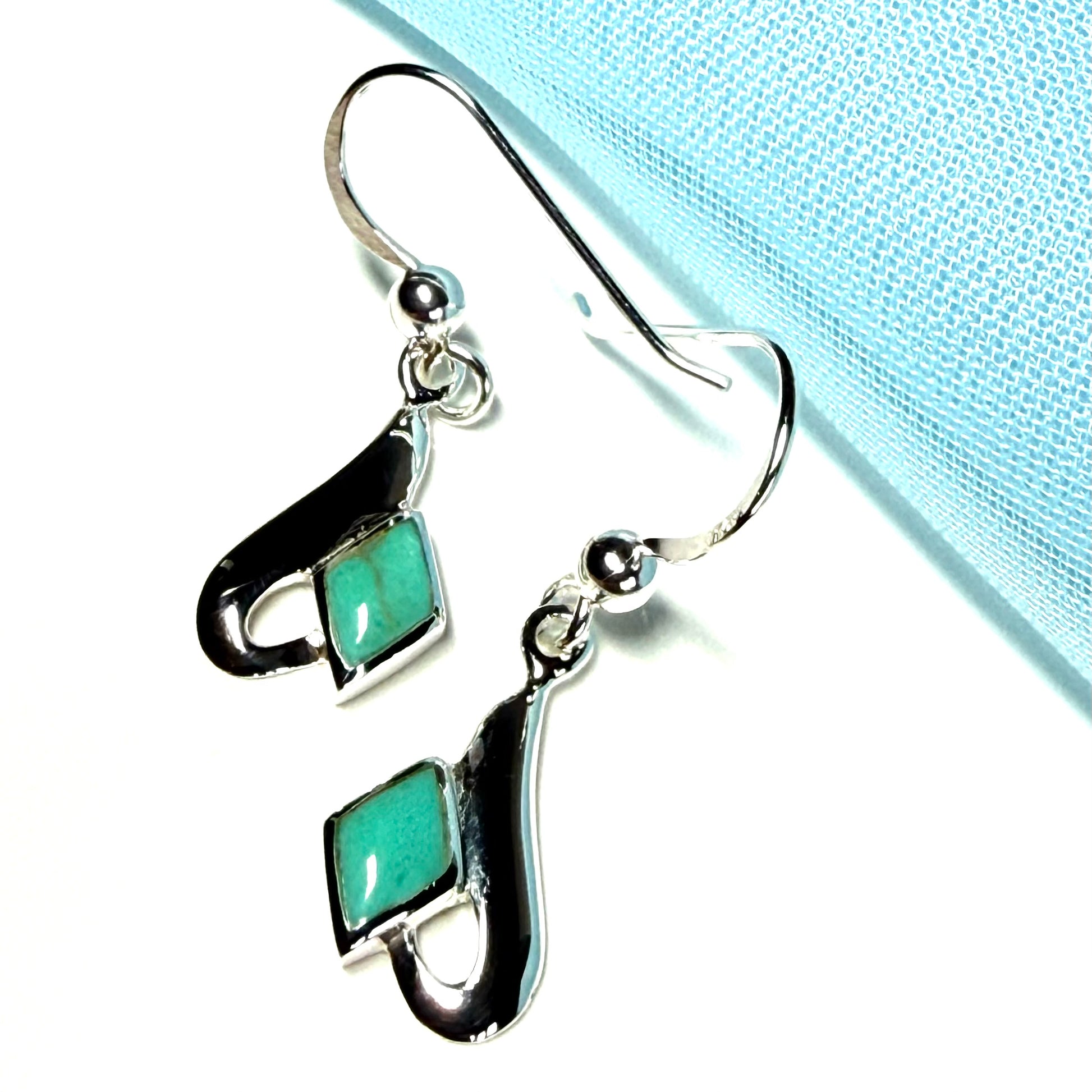 Sterling Silver Turquoise Drop Earrings