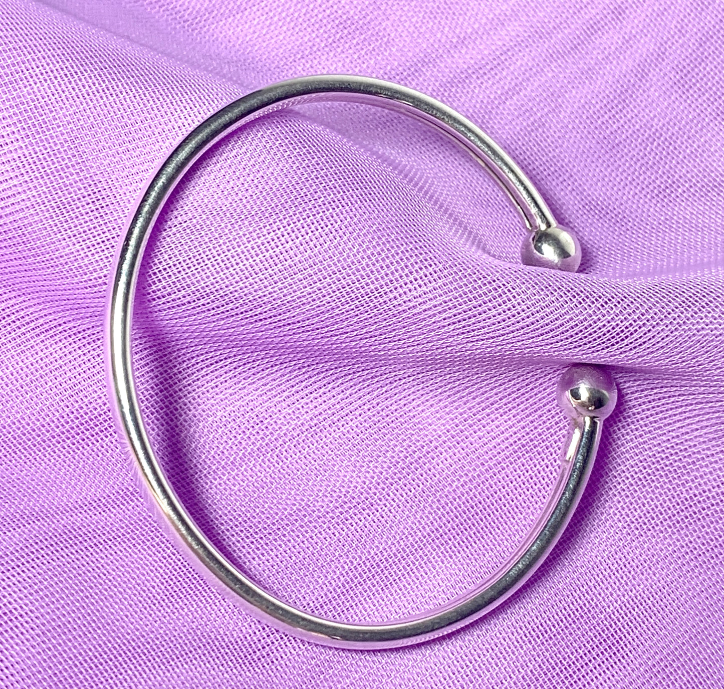 Sterling silver baby's torque bangle