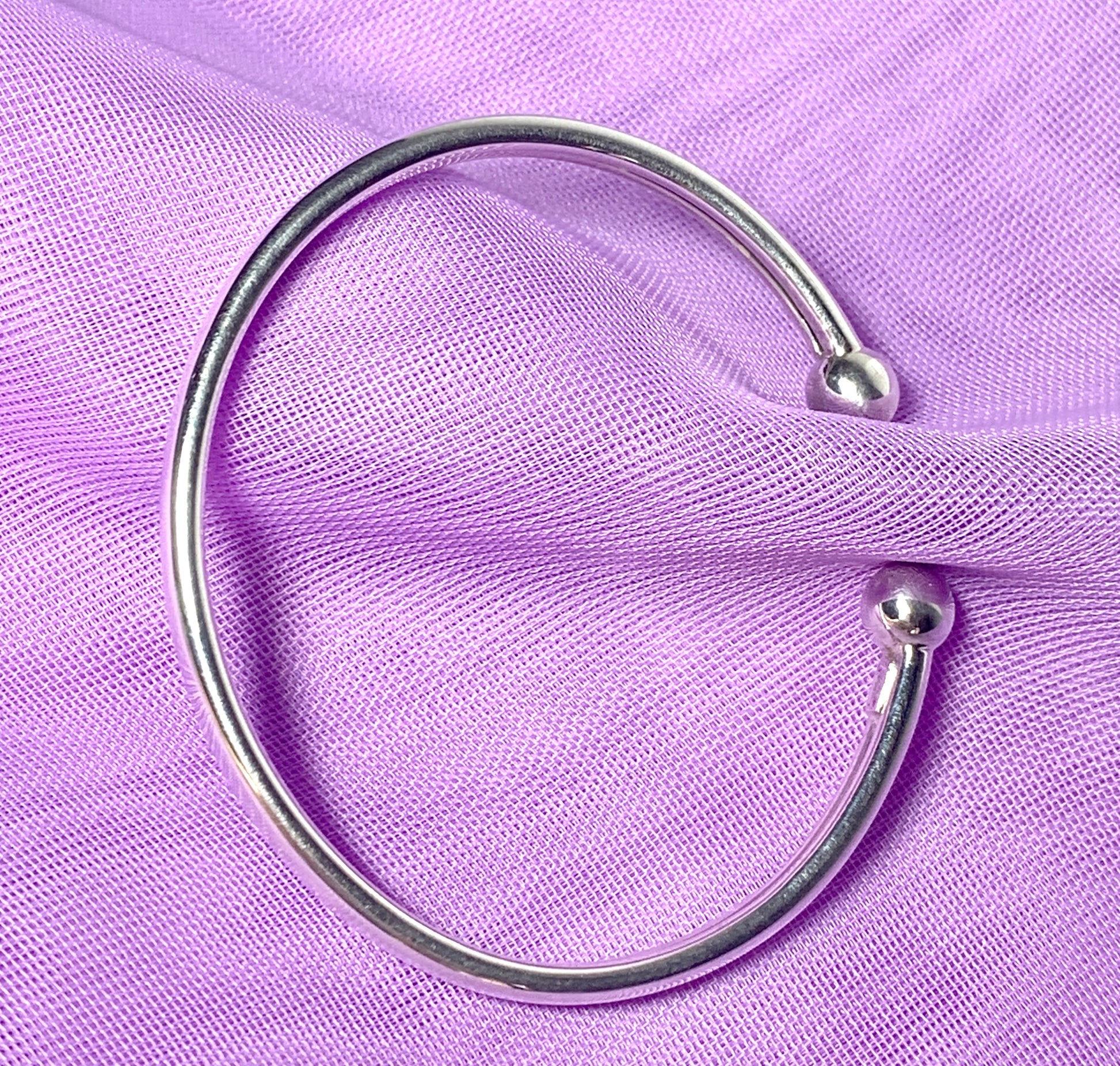 Sterling silver baby's torque bangle