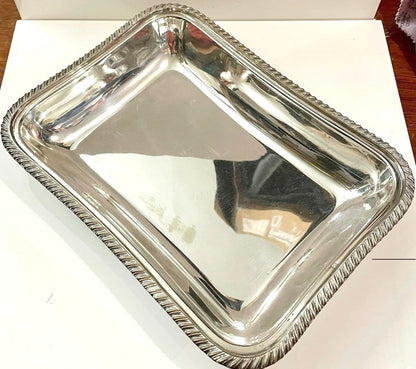 Silver plated serving tray - 11 inches x 8 inches - Pre Loved