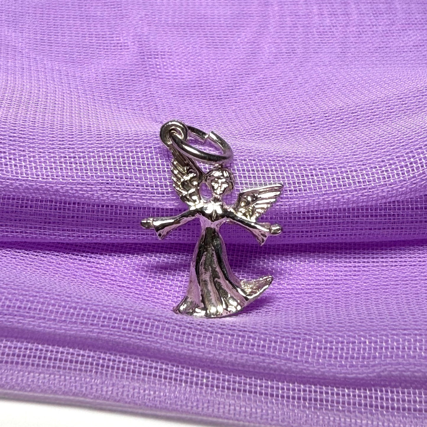 Small Angel Charm Sterling Silver Charm