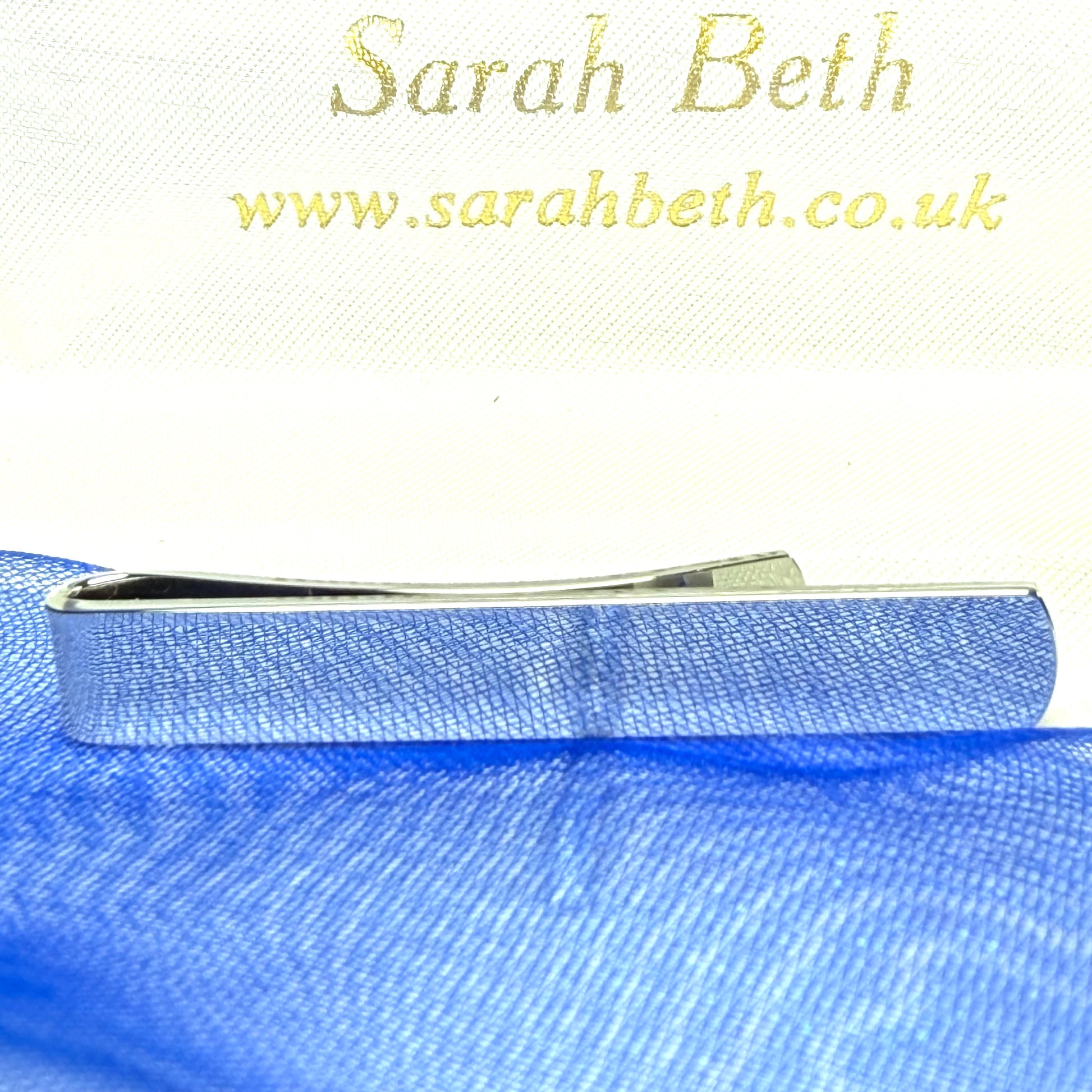 Small Short Tie Bar Silver Plated Skinny Tie Slide Clip