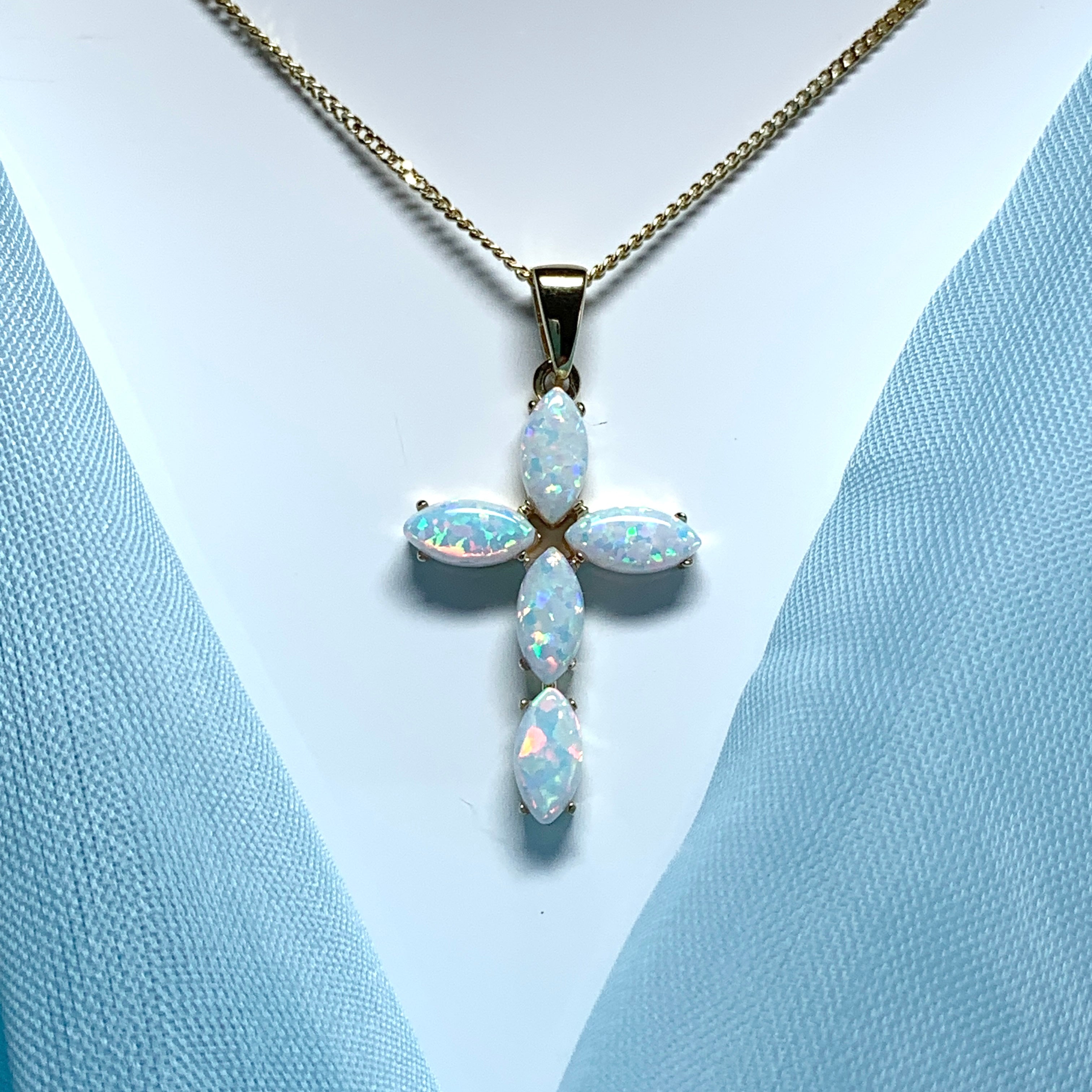 Opal on sale cross necklace