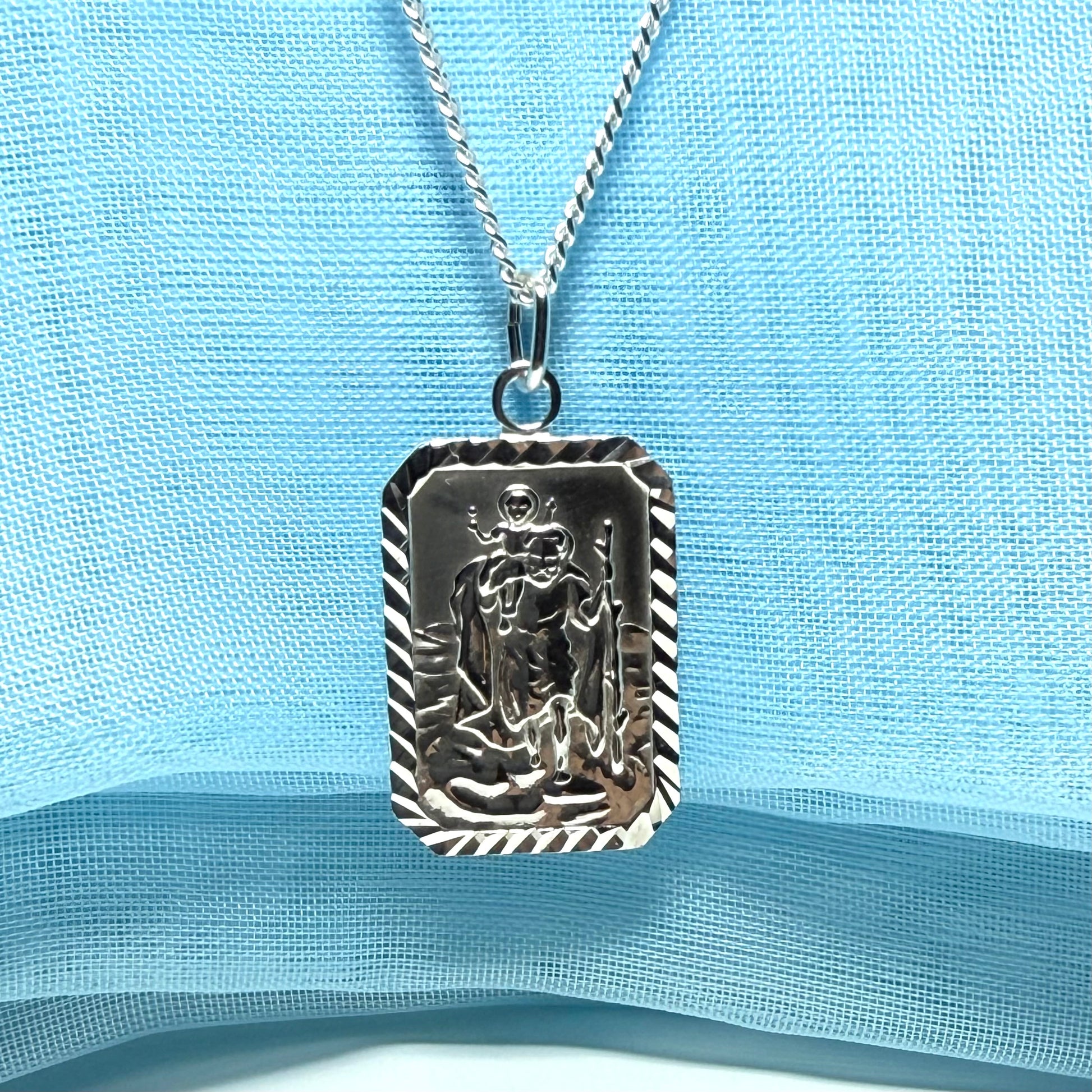 Solid St. Christopher with a chain