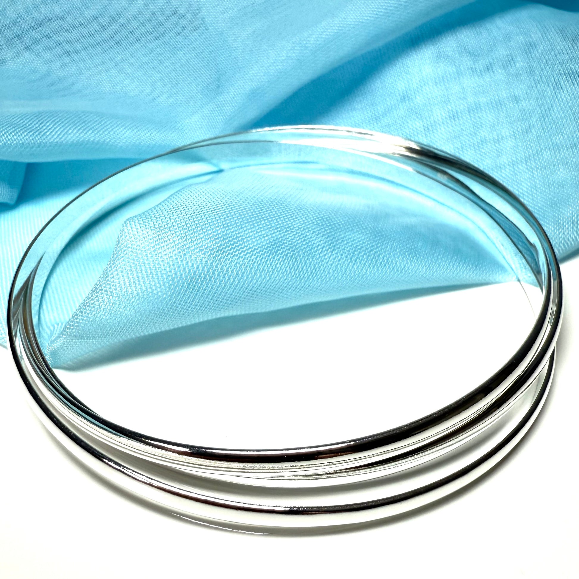 Triple sterling silver Russian wedding bangle