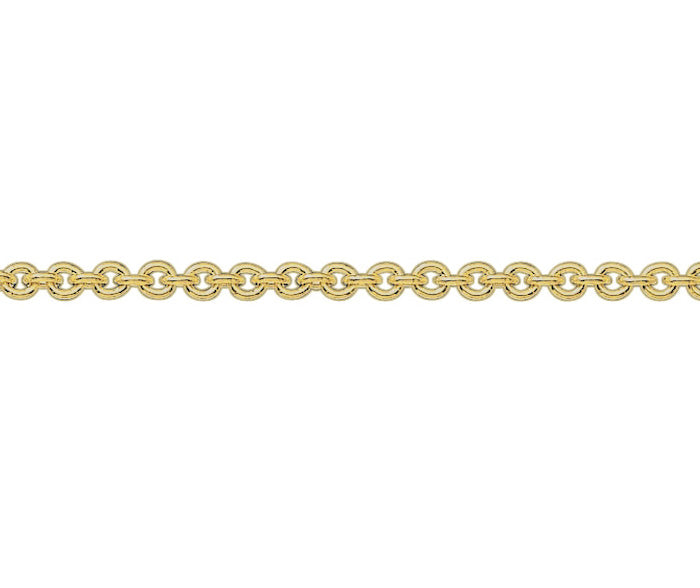 Trace link solid yellow gold bracelet