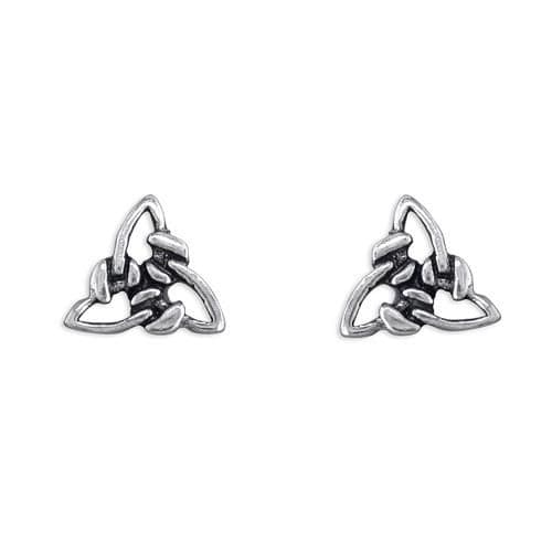 Sterling Silver Celtic Triangle Stud Earrings