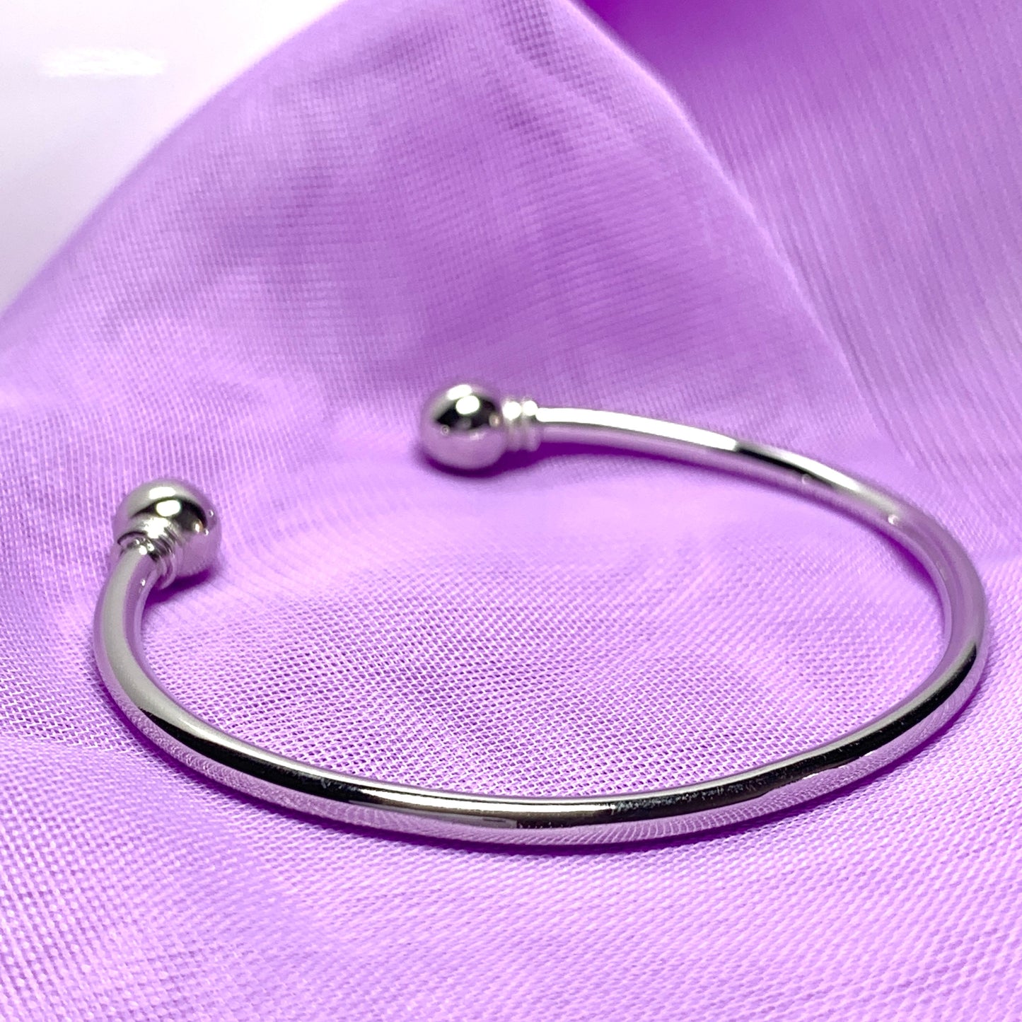 Sterling Silver Baby's Solid Torque Bangle