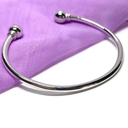 Sterling Silver Baby's Solid Torque Bangle