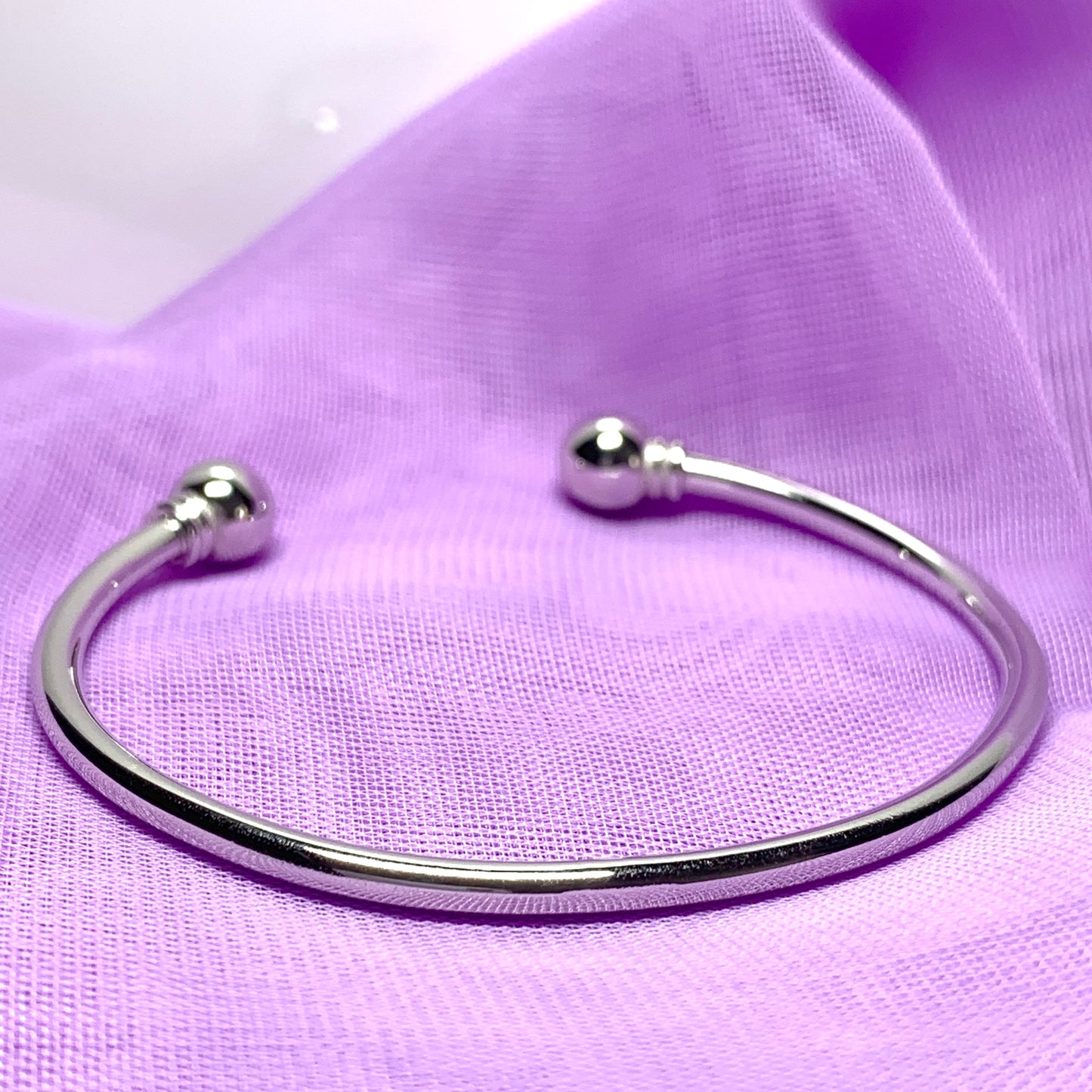 Sterling Silver Baby's Solid Torque Bangle