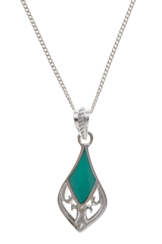 Sterling Silver Filigree Turquoise Necklace